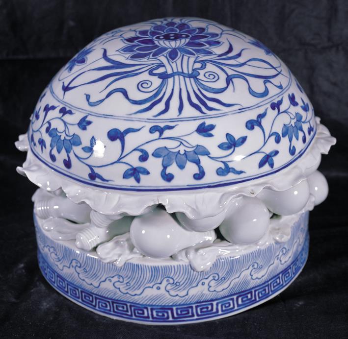 Blue and white ceramic